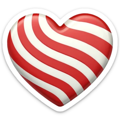 heart shaped peppermint candy sticker
