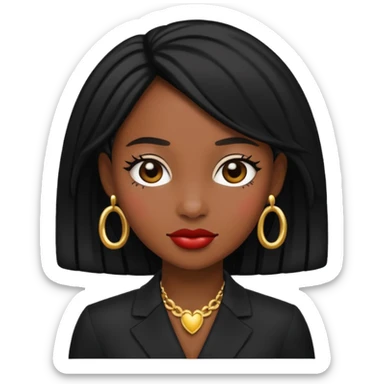 fancy black girl  sticker