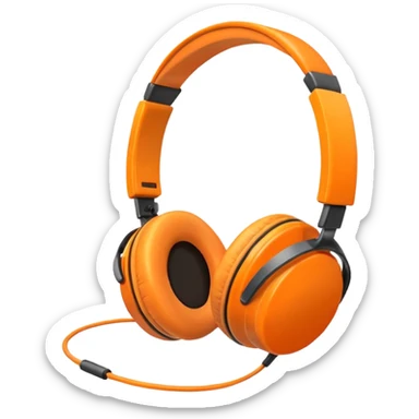 orange headphone sticker