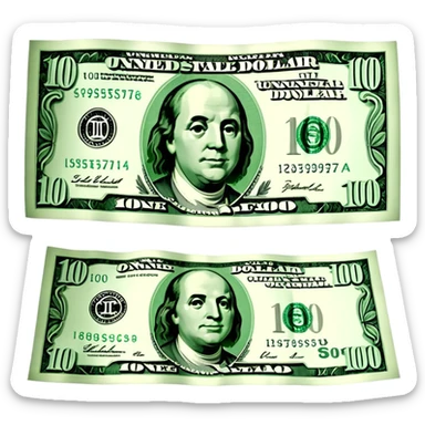 billete de 100 dolares sticker