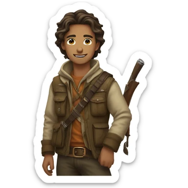 hunter-hunter-Illumi with brown hair sticker