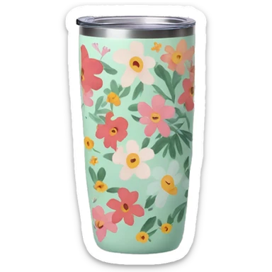 floral Stanley tumbler  sticker