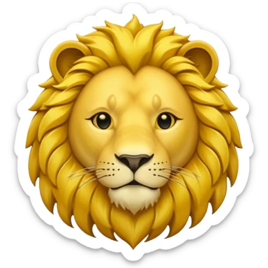 Fais une pièce d'or détailée avec l'inscription F, Fcoins. et un lion dessiné vue de côté en 2D sticker