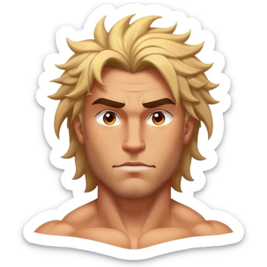 Cinematic Realistic Tarzan Portrait, depicted with lifelike, sun-kissed skin and a robust, muscular form that speaks of raw, untamed power. His piercing, soulful eyes and rugged yet gentle expression are framed by tousled hair, while a backdrop of lush jungle foliage and soft, natural lighting accentuate his primal grace and approachable strength. sticker