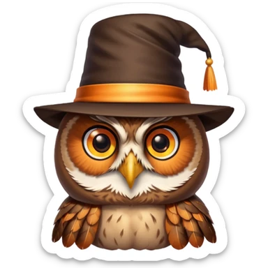 Owl with magician’s hat
 sticker