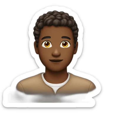 young men with brown skin sticker