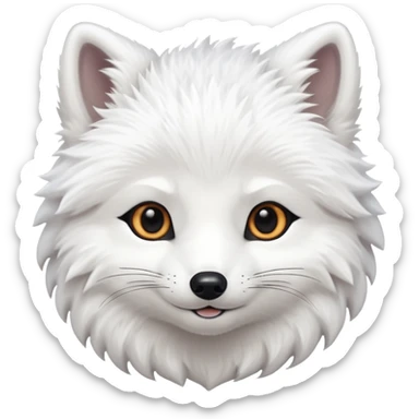 Hyperrealistic, mirco-detailed, adorable Arctic fox, 4k. Must not be blurry, no emoji icons, no emoji faces, dpi 300, 5000x5000px sticker