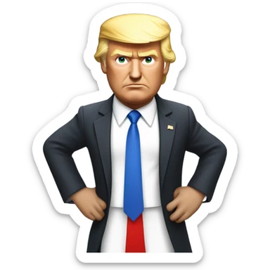 Donald trump saving the world sticker