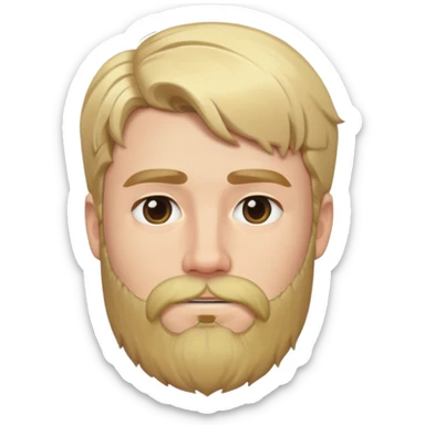 Mr Beast with blonde hair and beard sticker