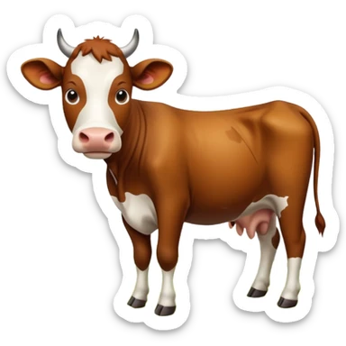 High resolution of A cow sticker