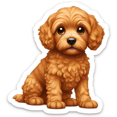 Cavapoo dog orange cute sticker