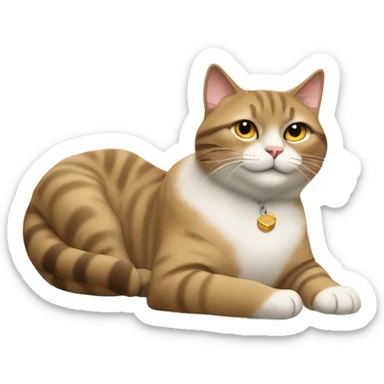 chill vibes with cat and style sticker