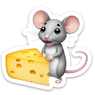 Mouse and cheese  sticker