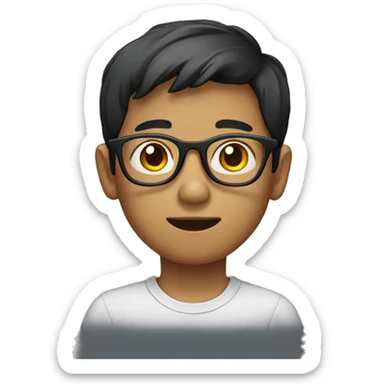 Filipino boy with glasses  sticker