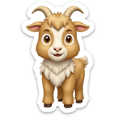 golden goat, like the original goat emoji sticker
