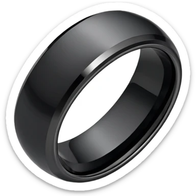 Tungsten black metal ring sticker