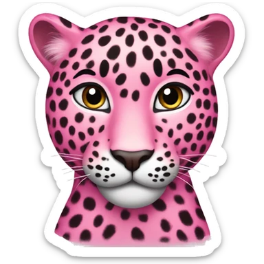 Pink leopard  sticker