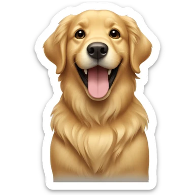 Golden retriever smiling  sticker