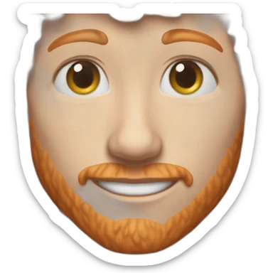 handsome 34 year old ginger with short hair model sticker