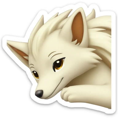 ninetails snuggling sticker