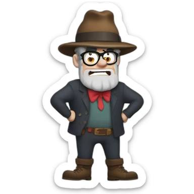 grunkle stan from gravity falls sticker