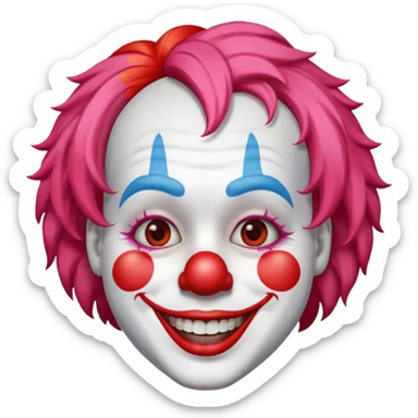 Clown WITH WHITE STROKE sticker