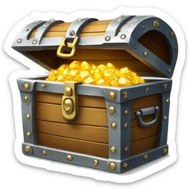 treasure chest with diamonds sticker