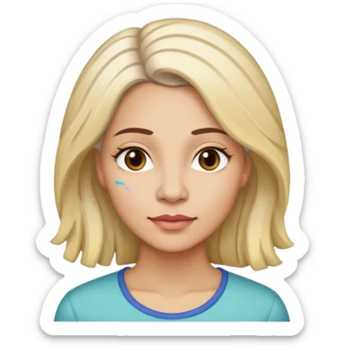 Chica con mechas de 45 años se llama Lourdes y es su santo sticker