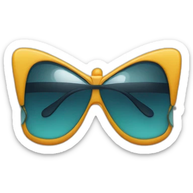 Tete avec noeud papillon et lunette de soleil sticker