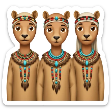 5 animaux oriental béduin sticker