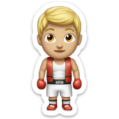 A grand slim blond boxer sticker