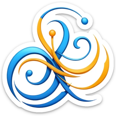 Build a logo for a company; focus on flow and integration sticker