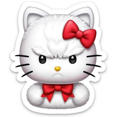 Hello kitty enojada  sticker