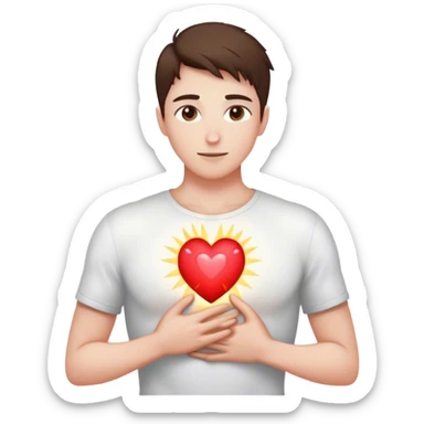 **A glowing heart inside a person’s chest, radiating outward.** Someone stands in front of them, their heart to glow as well. look at each other

This represents the idea that **true love isn’t about giving someone your love to keep—it’s about lighting up the love they already have inside them.** ✨ sticker