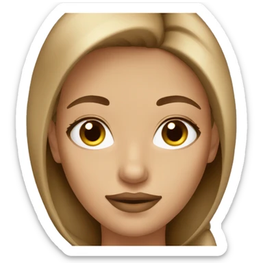 Glamorous gorgeous girl with light brown hair sticker