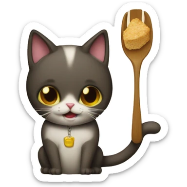 cat feeding prohibited sign sticker