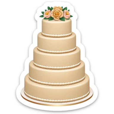 Beige Wedding cake sticker