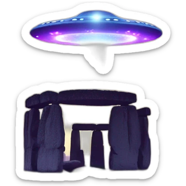 UFO over Stonehenge  sticker