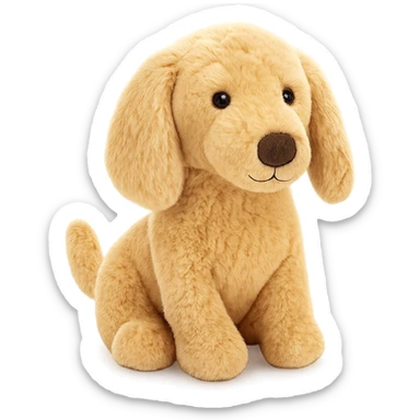 cute blonde dachschund jellycat plushie sticker