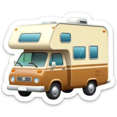 camping car parked in a forest sticker