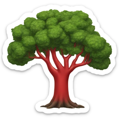 Tree attacking red tree sticker