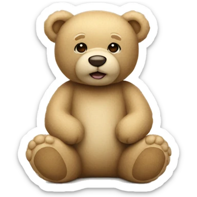 beige teddy bear sticker