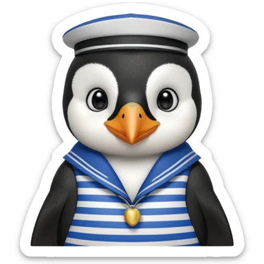 sailor penguin sticker