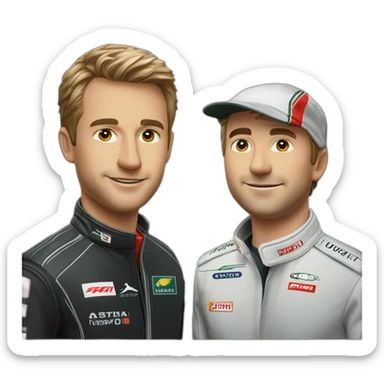 F1 aston Martin et F1 Ferrari côte à côte sticker