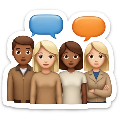 A crowd of people with a text bubble over them that says “you’re dumb” sticker