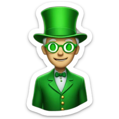 an old riddler standing in front of the cave sticker