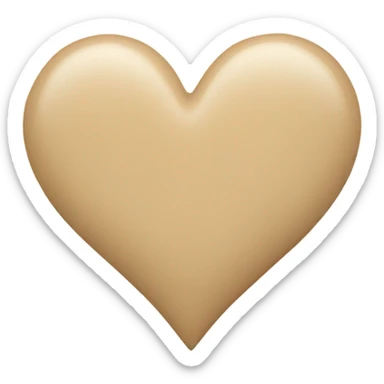 Beige heart  sticker