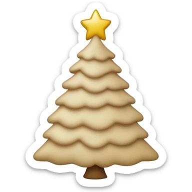 Beige Christmas tree sticker