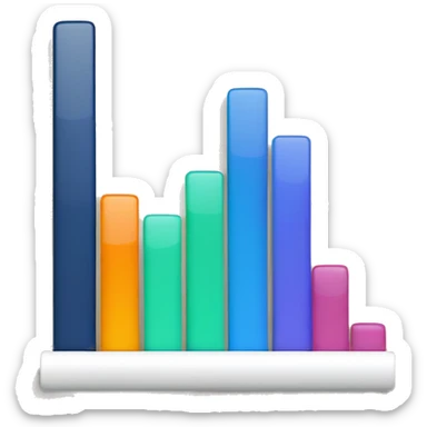 a bar chart and an upward trend sticker