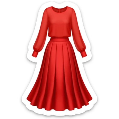 skirt and blouse, negative : human and character. sticker